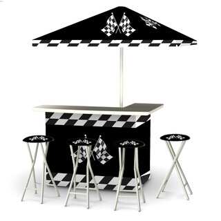 Best of Times Racing Checkered Flags Portable Deluxe Bar