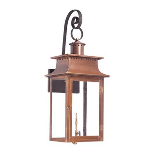 Elk Maryville Aged Copper 34-inch Outdoor Gas Wall Lantern