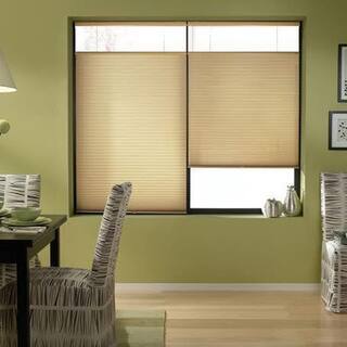 First Rate Blinds Leaf Gold 26 to 26.5-inch Wide Cordless Top Down Bottom Up Cellular Shades