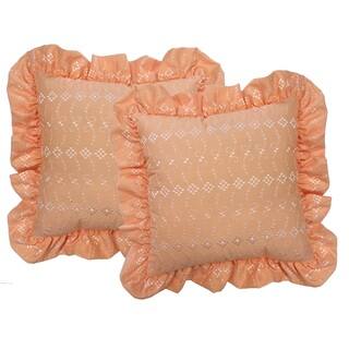 Peach Eyelet Pillow 2-Pack