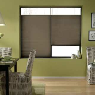Espresso 25 to 25.5-inch Wide Cordless Top Down Bottom Up Cellular Shades
