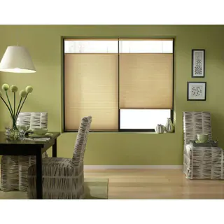 First Rate Blinds Leaf Gold 25 to 25.5-inch Wide Cordless Top Down Bottom Up Cellular Shades