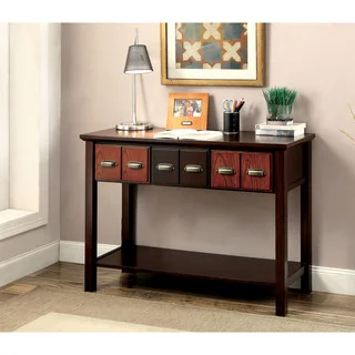 Furniture of America Marcella Transitional Two-Tone 3-drawer Console Table