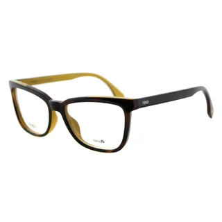 Fendi FF 0122 MFR Havana on Yellow Plastic 53mm Eyeglasses