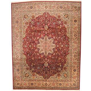 Herat Oriental Persian Hand-knotted 1960s Semi-antique Tabriz Wool Rug (11'6 x 14'6)
