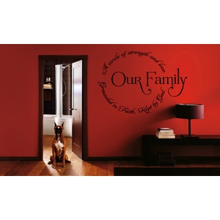 Our Family Circle quote Wall Art Sticker Decal