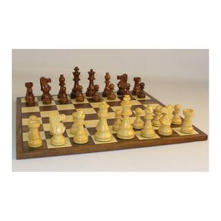 35-inch Sheesham French Chess Set with Walnut Board