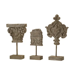 Dimond Home Set of 3 Auvergne Finials In Aged Corbel Stone