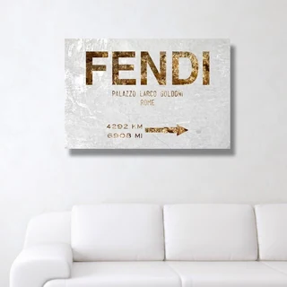Oliver Gal 'Rome Road Sign' Canvas Art