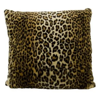 Mina Victory by Nourison Faux Fur Brown Throw Pillow (22" x 22")