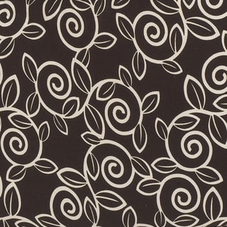 Raspberry Dot Brown Background Ivory Paisley Fabric (3 Yards)