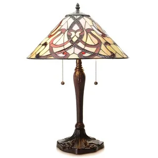 Adarna 2-light Infinity 16-inch Tiffany-style Table Lamp