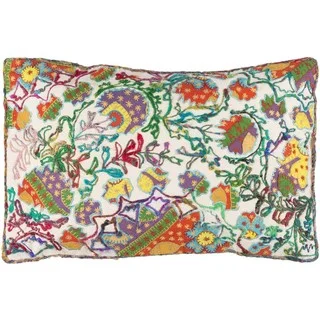 Decorative Carcassonne Poly or Down Filled Throw Pillow (22 X 14)