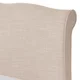 Maison Rouge Adrian French Classic Modern Style Beige Linen Fabric Platform Bed - Thumbnail 3