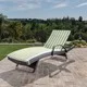 Toscana Outdoor Wicker Armed Chaise Lounge Chair with Cushion by Christopher Knight Home