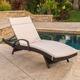 Toscana Outdoor Wicker Armed Chaise Lounge Chair with Cushion by Christopher Knight Home
