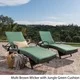 Toscana Outdoor Wicker Armed Chaise Lounge Chair with Cushion by Christopher Knight Home (Set of 2) - Thumbnail 1