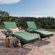 Toscana Outdoor Wicker Armed Chaise Lounge Chair with Cushion by Christopher Knight Home (Set of 2) - Thumbnail 0