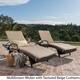 Toscana Outdoor Wicker Armed Chaise Lounge Chair with Cushion by Christopher Knight Home (Set of 2) - Thumbnail 9