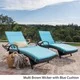 Toscana Outdoor Wicker Armed Chaise Lounge Chair with Cushion by Christopher Knight Home (Set of 2) - Thumbnail 4