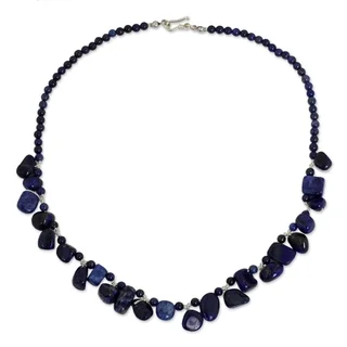 Handcrafted Silver 'Bold in Blue' Lapis Lazuli Necklace (Thailand)