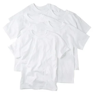 Famous Brands Men's White Crew Neck T-Shirts (6 Pack)