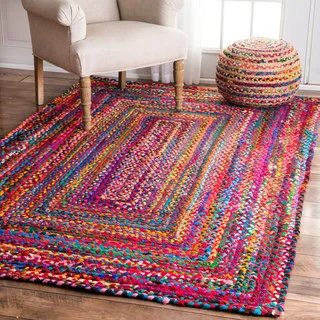The Curated Nomad Grove Handmade Braided Cotton Rug (5' x 8')