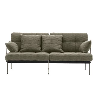 Catania Two-piece Grey Linen Sofa Set