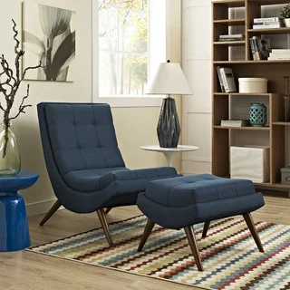 Ramp Mid Century Fabric Lounge Chair Set