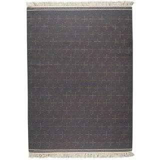 M.A.Trading Indian Hand-woven Bergen Grey Rug (5'6 x 7'10)