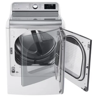 LG DLEX7700WE 9.0 Cu. Ft. Mega Large Capacity TurboSteam Dryer With EasyLoad Door in White