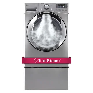 LG DLEX3370V 7.4-cubic Feet Ultra Large Capacity SteamDryer with NFC Tag On in Graphite Steel