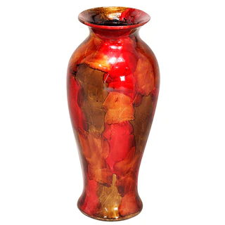 Heather Ann Round Tapered Glazed Ceramic Vase