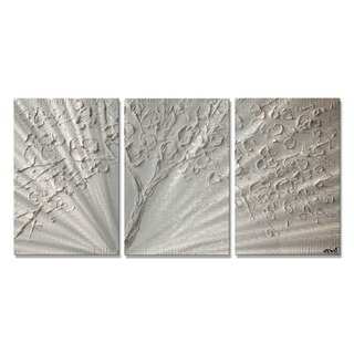 White Blossom by Osnat Metal Wall Art