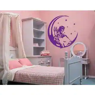 Angel On The Moon Wall Decal