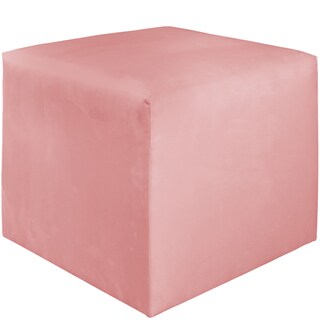 Skyline Furniture Kids Cube Ottoman in Premier Light Pink