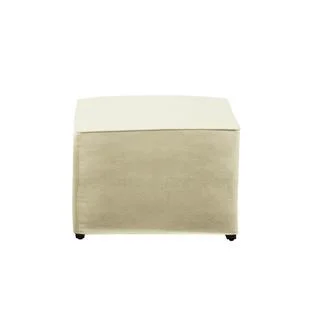 Baby Relax Wooden Ottoman with Beige Slipcover Kit