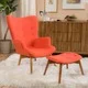 Hariata Fabric Contour Chair with Ottoman Set by Christopher Knight Home