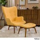 Hariata Fabric Contour Chair with Ottoman Set by Christopher Knight Home