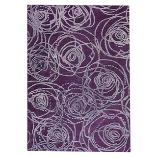M.A.Trading Hand-Tufted Indo Rosa Purple Rug (7'10 x 9'10)