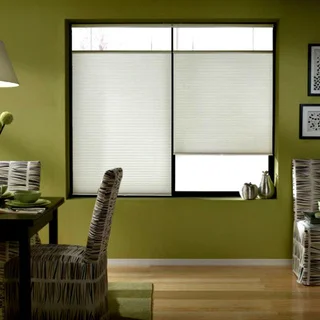 In Cool White 69 to 69.5-inches Wide Cordless Top Down Bottom Up Cellular Shades