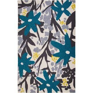 M.A. Trading Hand-tufted Bloom Grey/Turquoise (2' x 3')