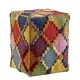 Hand-woven Indo Baptiste Multi Pouf (20-inch x 16-inch x 16-inch) - Thumbnail 0