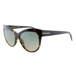 Tom Ford Lily TF 430 52P Havana Cat-Eye Plastic Sunglasses