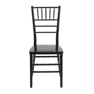Offex Hercules Indestructo Series Black Resin Stacking Chiavari Chair