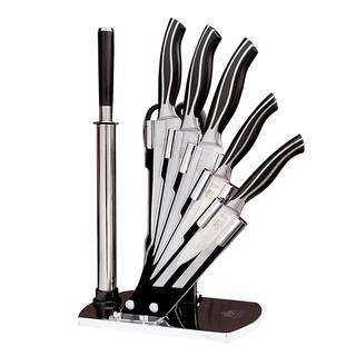 9 PCs Deluxe Cutlery Knife Set With Knife Stand and Magnetic Bar