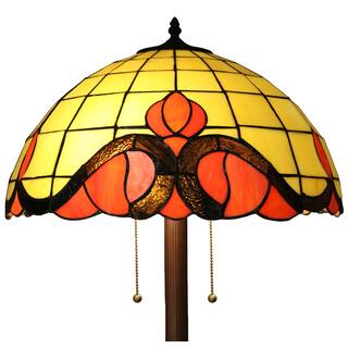 Medina 2-light Orange 62-inch Tiffany-style Floor Lamp