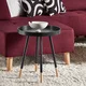 Marcella Paint-dipped Round Spindle Tray-top Side Table iNSPIRE Q Modern - Thumbnail 3
