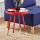 Marcella Paint-dipped Round Spindle Tray-top Side Table iNSPIRE Q Modern - Thumbnail 7