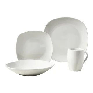 Quinto 16pc Soft Square Porcelain Dinnerware Set